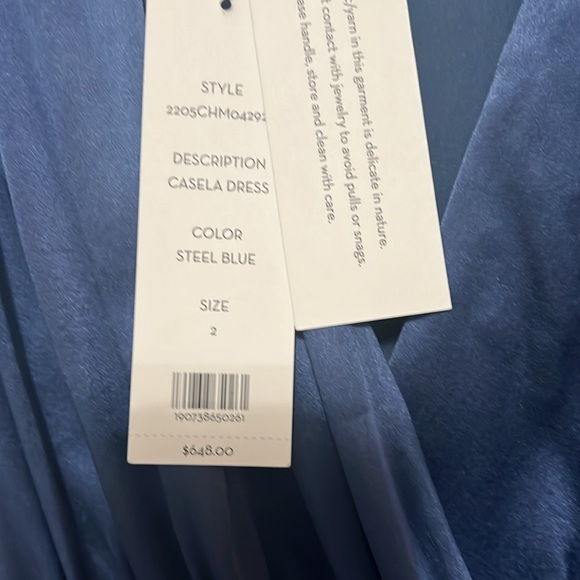 🔴 SOLD Veronica Beard Steel Blue Silk Dress - Picture 13 of 14